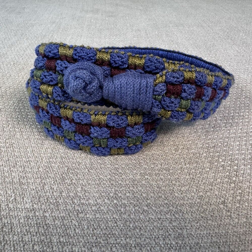 Vintage 70s Braided Rope Belt Macrame Boho Hippie  Chunky Size Small 532